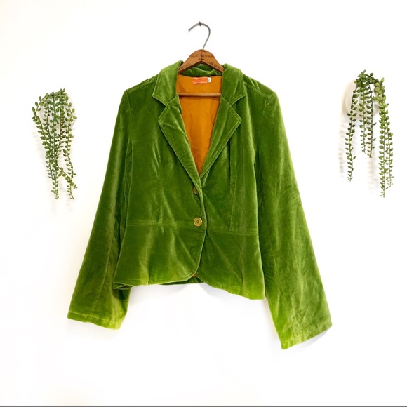 Backwoods New York Jackets & Blazers - Gorgeous Moss Green Soft Velvet Jacket